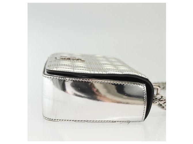 Borsa a Spalla BURBERRY Catena Smalto Argento Auth 140195 - vista 4