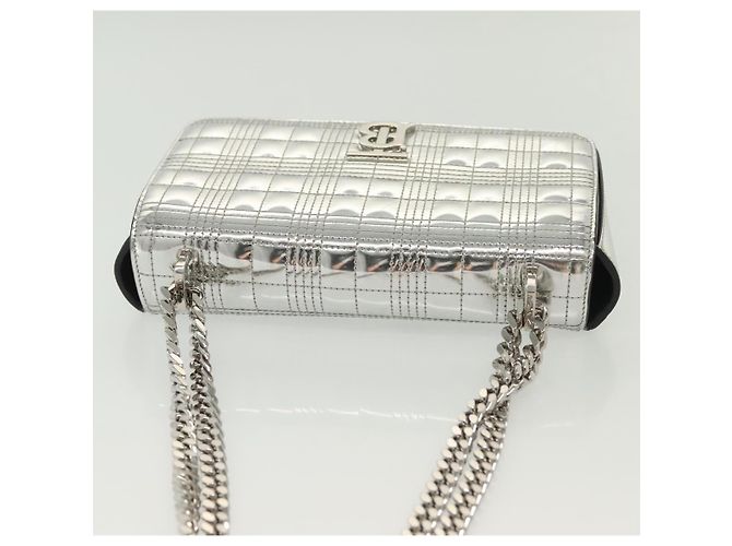 Borsa a Spalla BURBERRY Catena Smalto Argento Auth 140195 - vista 7