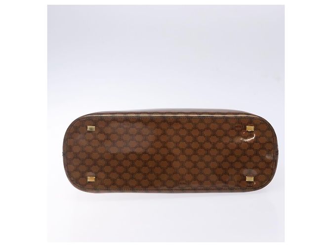 Céline CELINE Macadam Canvas Handtasche Emaille Braun Gold Auth 142207 Golden - Ansicht 5