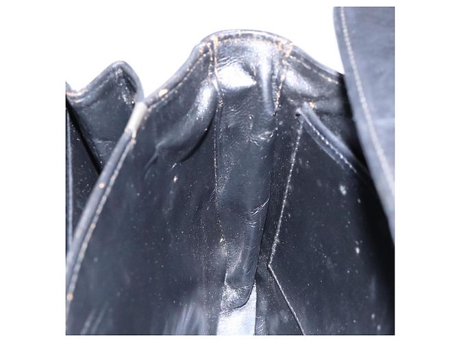 Céline Borsa a Spalla CELINE in Pelle Nera Oro Auth 140224 Nero D'oro - vista 12