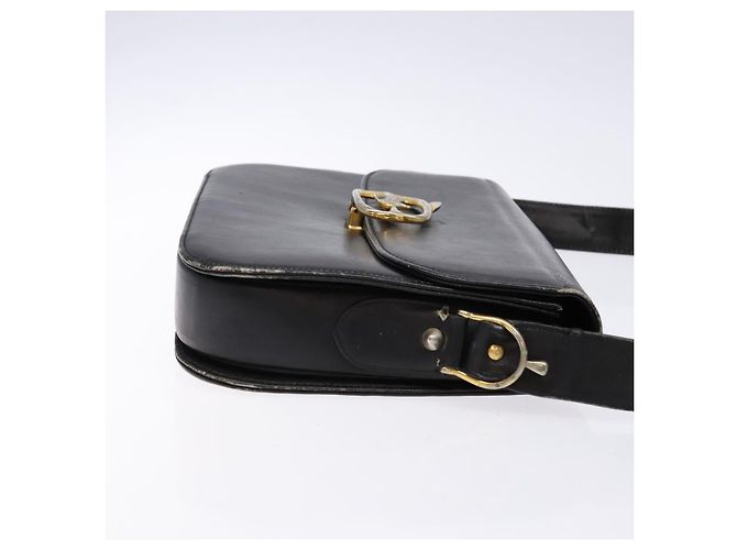 Céline Borsa a Spalla CELINE in Pelle Nera Oro Auth 140224 Nero D'oro - vista 3