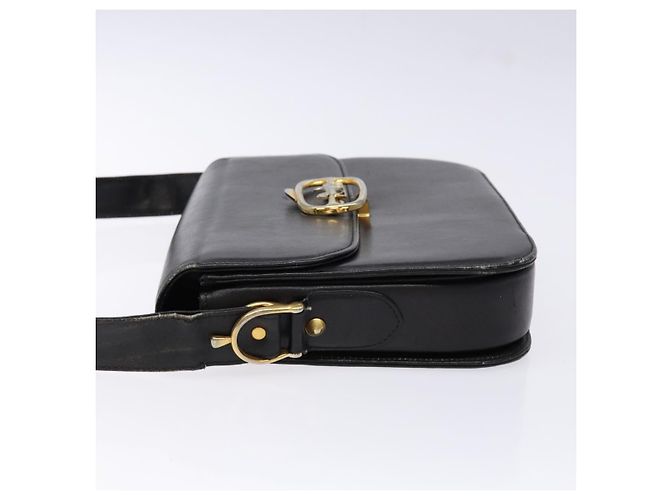 Céline Borsa a Spalla CELINE in Pelle Nera Oro Auth 140224 Nero D'oro - vista 4