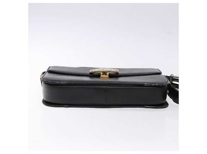 Céline Borsa a Spalla CELINE in Pelle Nera Oro Auth 140224 Nero D'oro - vista 5