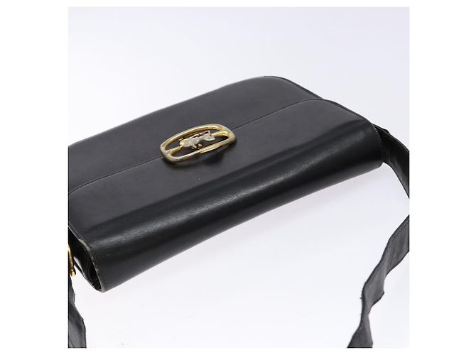 Céline Borsa a Spalla CELINE in Pelle Nera Oro Auth 140224 Nero D'oro - vista 6
