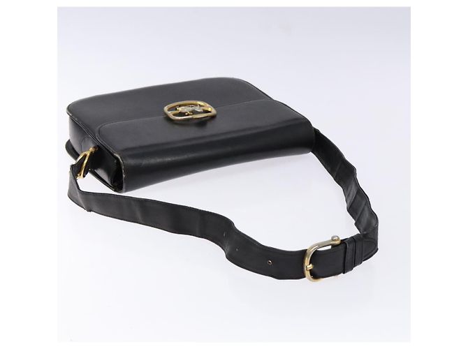 Céline Borsa a Spalla CELINE in Pelle Nera Oro Auth 140224 Nero D'oro - vista 7