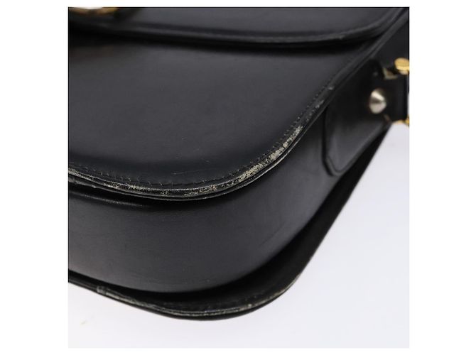Céline Borsa a Spalla CELINE in Pelle Nera Oro Auth 140224 Nero D'oro - vista 9