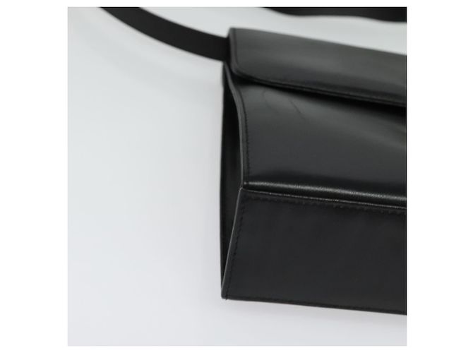 Borsa a Spalla Gancini in Pelle Nera e Oro Salvatore Ferragamo Auth 142187 Nero D'oro - vista 8