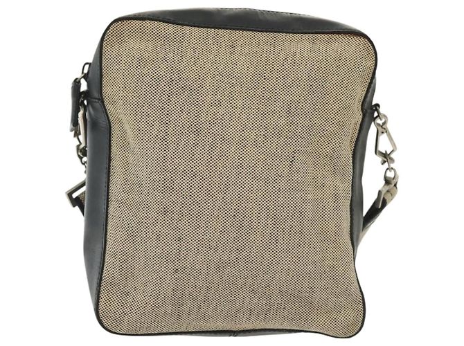 PRADA Schultertasche aus Canvas Leder Beige Schwarz Silber Authentisch bs29206 - Ansicht 13