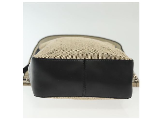 PRADA Schultertasche aus Canvas Leder Beige Schwarz Silber Authentisch bs29206 - Ansicht 5