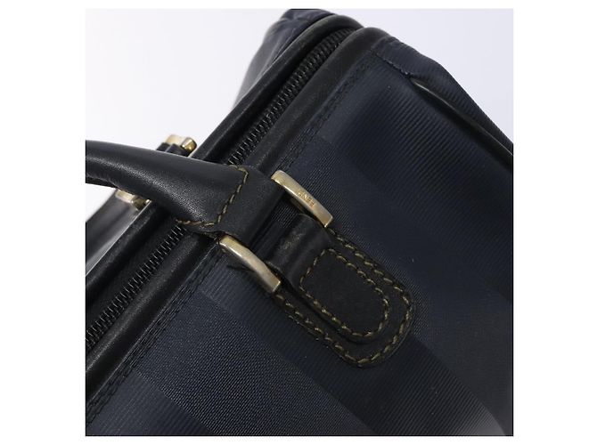 Pequin Sac à main en toile Pecan FENDI bleu marine et or Auth ep10858 Doré - vue 9