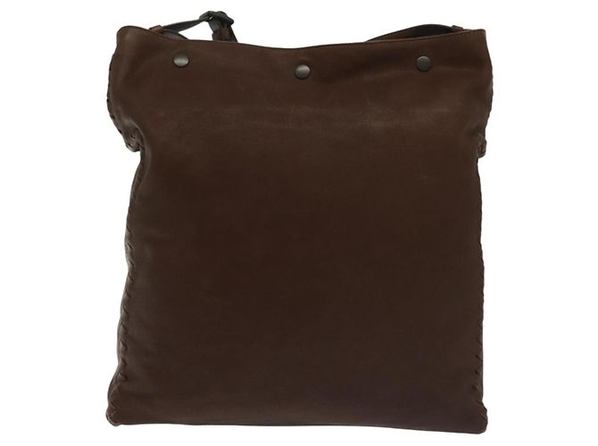 Autre Marque Borsa a Spalla in Pelle Marrone Auth ep10281 di BOTTEGA VENETA - vista 13