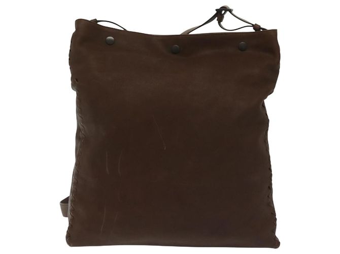 Autre Marque Borsa a Spalla in Pelle Marrone Auth ep10281 di BOTTEGA VENETA - vista 2