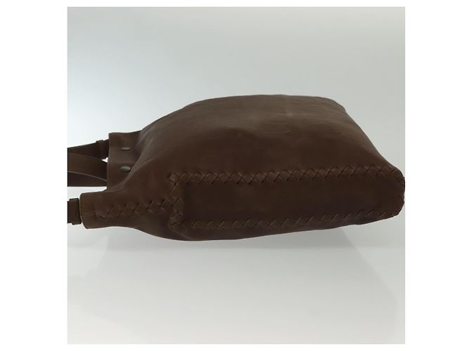 Autre Marque Borsa a Spalla in Pelle Marrone Auth ep10281 di BOTTEGA VENETA - vista 4