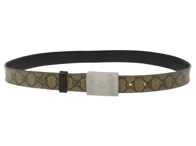 GUCCI GG Supreme Gürtel Leder 2Set Schwarz Beige Auth bs29191 - Ansicht 2