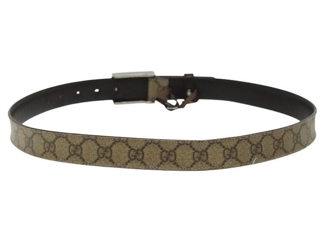 GUCCI GG Supreme Gürtel Leder 2Set Schwarz Beige Auth bs29191 - Ansicht 3