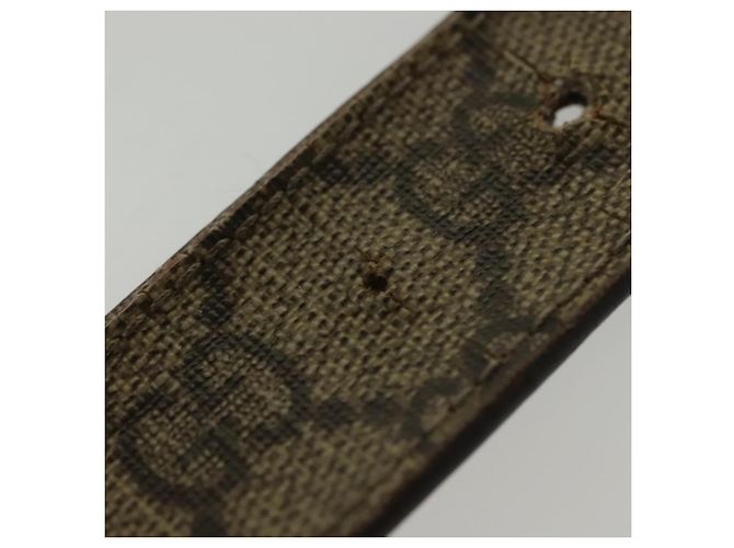 GUCCI GG Supreme Gürtel Leder 2Set Schwarz Beige Auth bs29191 - Ansicht 7