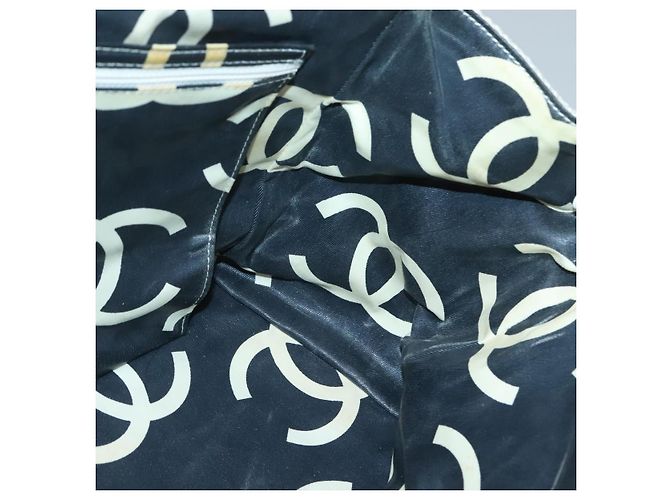 CHANEL Borsa a Spalla Matelassé Catena Paglia Bianco Oro CC Auth 142166 D'oro - vista 21