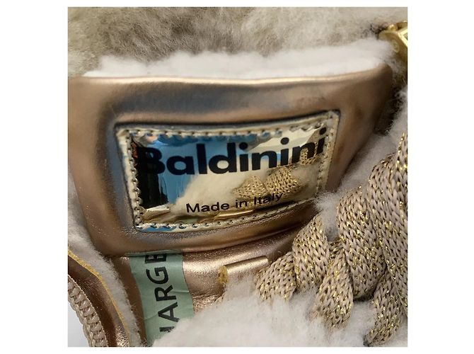 Botas BALDININI de couro e pele de ovelha douradas Tamanho 25 Dourado - vista 2