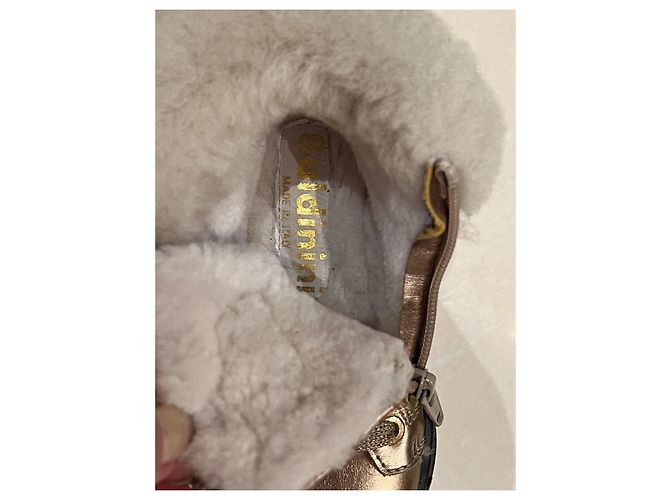 Botas BALDININI de couro e pele de ovelha douradas Tamanho 25 Dourado - vista 5