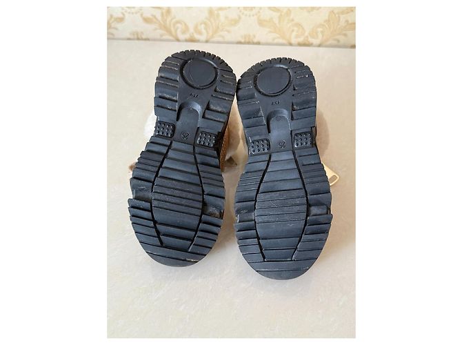 Botas BALDININI de couro e pele de ovelha douradas Tamanho 25 Dourado - vista 9