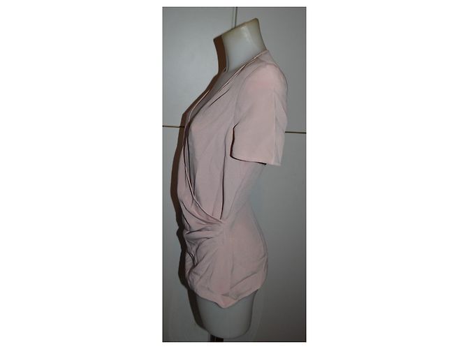 Top Valentino Garavani in seta e acetato rosa - vista 2