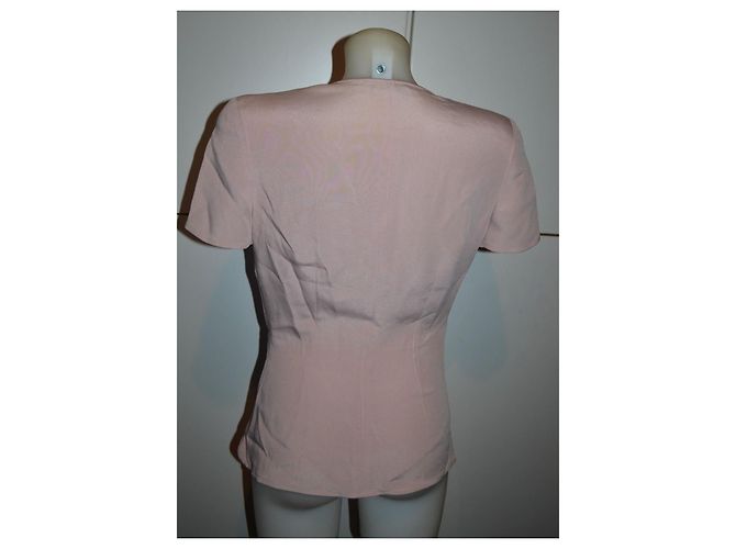 Top Valentino Garavani in seta e acetato rosa - vista 3