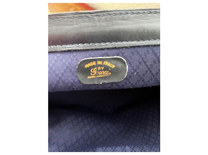 Borsa a mano Gucci GG Monogram in pelle blu scuro - vista 10