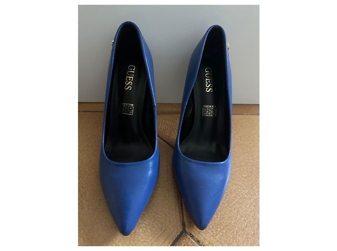 Décolleté Guess in pelle blu 38 - vista 3