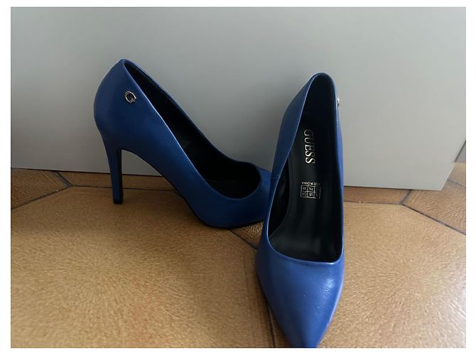 Décolleté Guess in pelle blu 38 - vista 4
