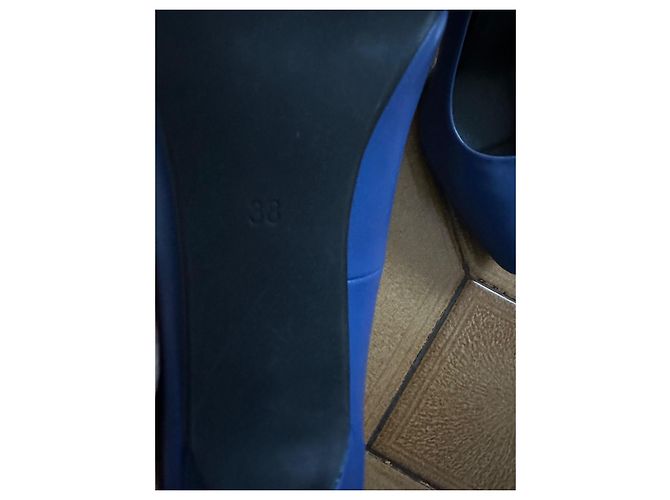 Décolleté Guess in pelle blu 38 - vista 6