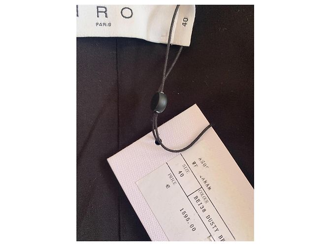 Iro Kurze Kapuzenjacke Creme aus Schafleder - Ansicht 12