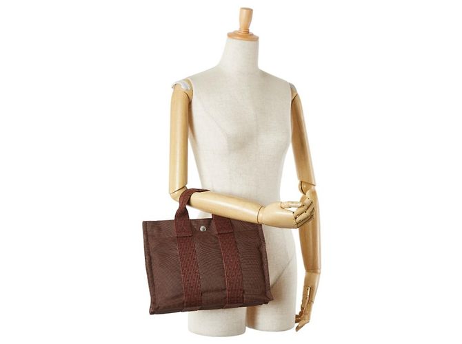 Borsa Hermès Air Line Tote PM Marrone - vista 12