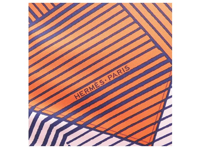 Bufanda de seda JEU DES OMNIBUS REMIX de Hermès Azul - vista 2