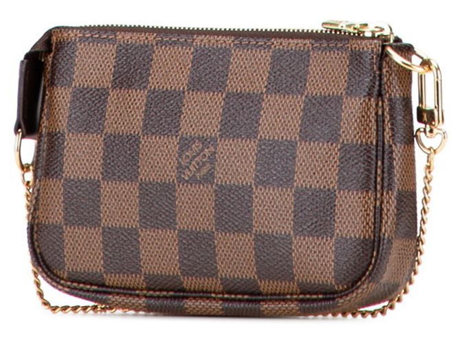 Mini Pochette Accessori Damier Louis Vuitton Marrone Rosso - vista 2