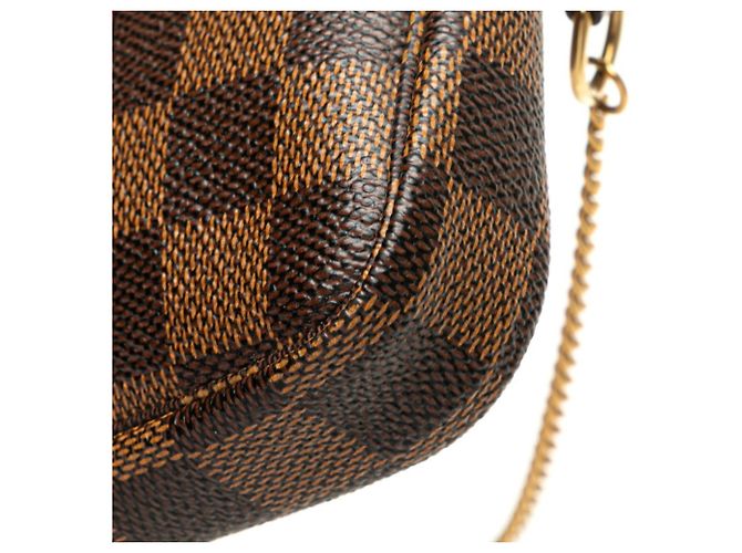Mini Pochette Accessori Damier Louis Vuitton Marrone Rosso - vista 5