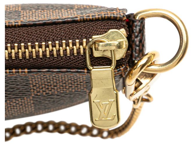 Mini Pochette Accessori Damier Louis Vuitton Marrone Rosso - vista 6