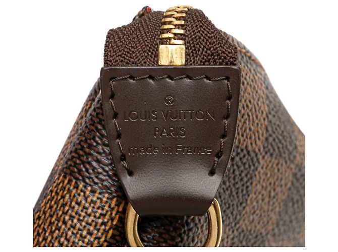 Mini Pochette Accessori Damier Louis Vuitton Marrone Rosso - vista 8