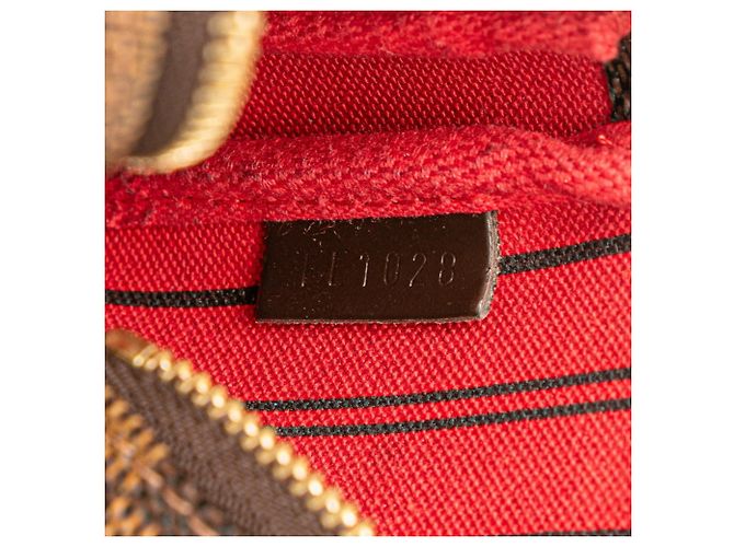 Mini Pochette Accessori Damier Louis Vuitton Marrone Rosso - vista 9