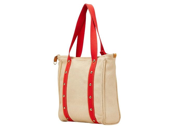 Louis Vuitton Antigua Cabas MM Tasche Rot Beige - Ansicht 2