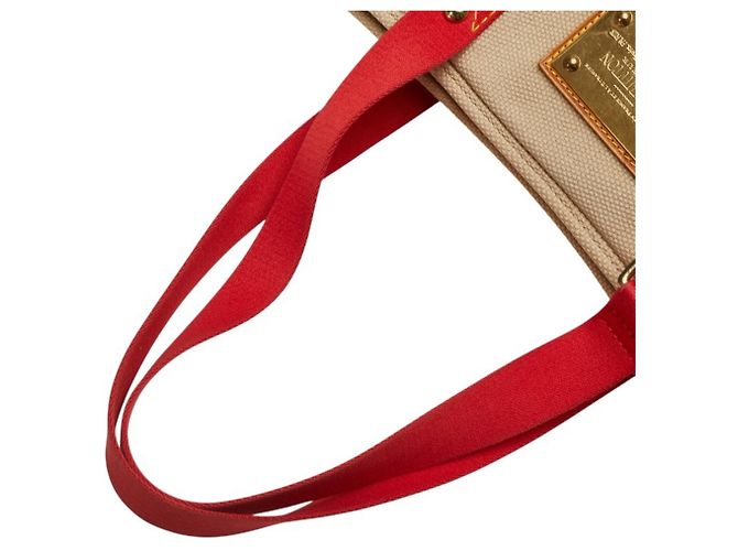 Louis Vuitton Antigua Cabas MM Tasche Rot Beige - Ansicht 4