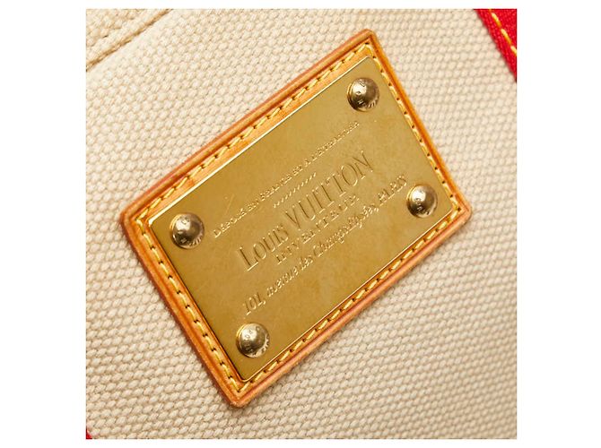 Louis Vuitton Antigua Cabas MM Tasche Rot Beige - Ansicht 9