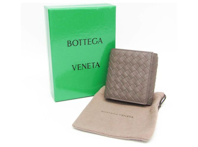 Billetera Compacta Intrecciato Bottega Veneta Castaño - vista 2