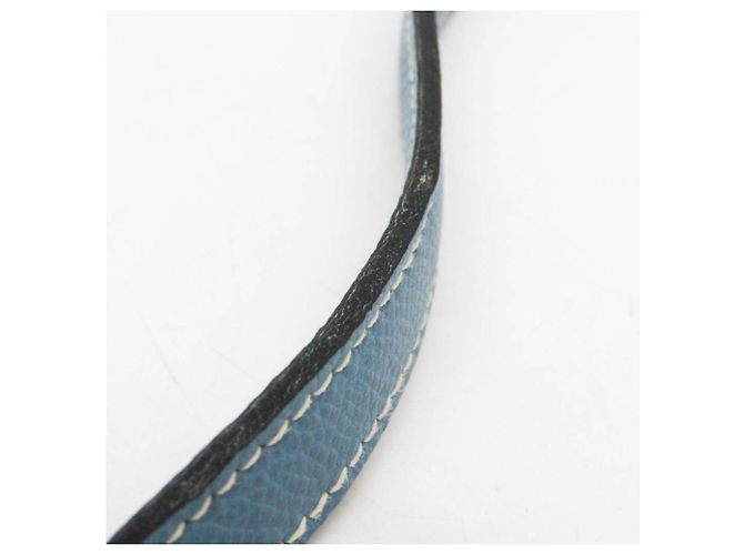 Hundeleine aus hellblauem Leder von Hermès - Ansicht 10