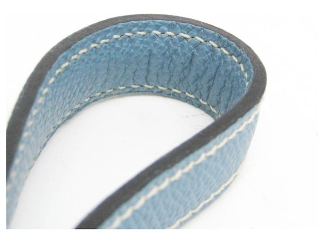 Hundeleine aus hellblauem Leder von Hermès - Ansicht 11