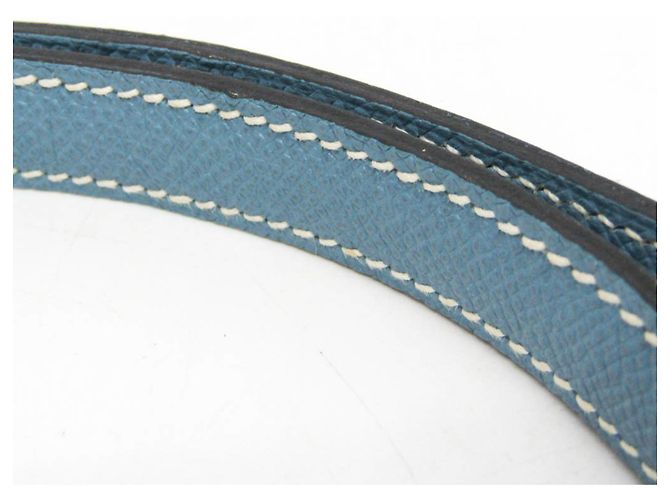 Hundeleine aus hellblauem Leder von Hermès - Ansicht 4