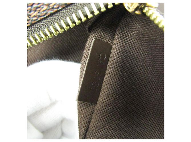 Borsa a Spalla Louis Vuitton Damier Brooklyn MM N51211 Marrone Damier ebene - view 11