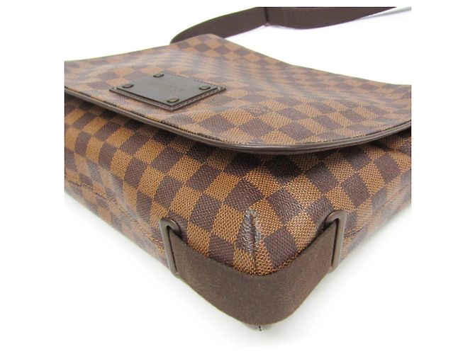 Borsa a Spalla Louis Vuitton Damier Brooklyn MM N51211 Marrone Damier ebene - view 5