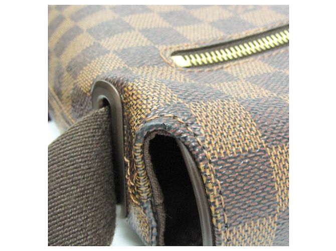 Borsa a Spalla Louis Vuitton Damier Brooklyn MM N51211 Marrone Damier ebene - view 7