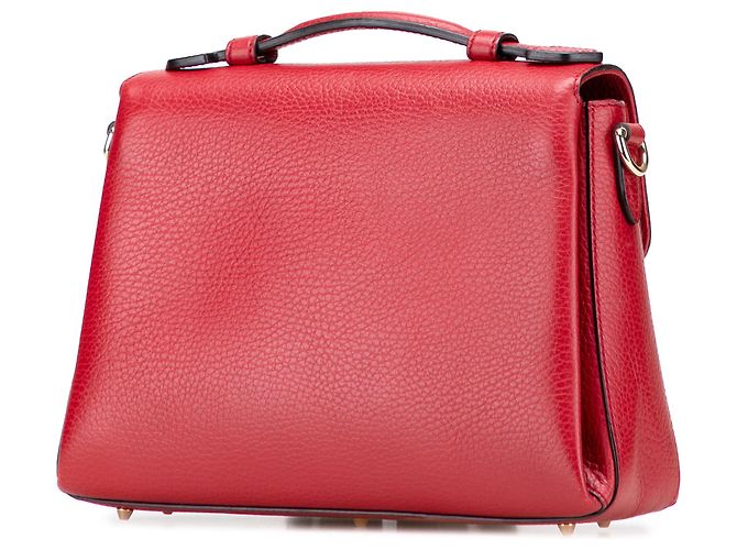 Borsa Gucci rossa piccola in vitello con G intrecciato Rosso - vista 2