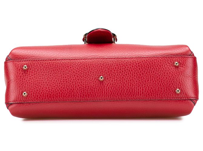 Borsa Gucci rossa piccola in vitello con G intrecciato Rosso - vista 3